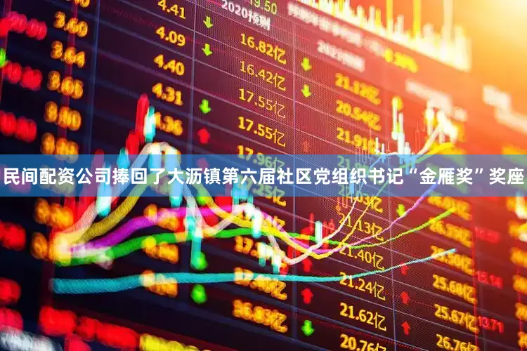 民间配资公司捧回了大沥镇第六届社区党组织书记“金雁奖”奖座